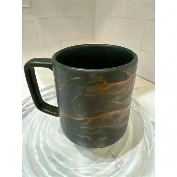 Copper and Green Starbucks Coffee Tea Mug 12oz Dishwasher Safe Swirl Wave Mug - Picture 8 of 14